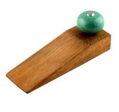 Sea Green Black Crackle Ceramic Wooden Door Stopper